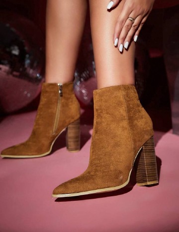 Botine SHEIN, maro