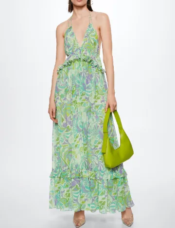 Rochie lunga Mango, verde Verde