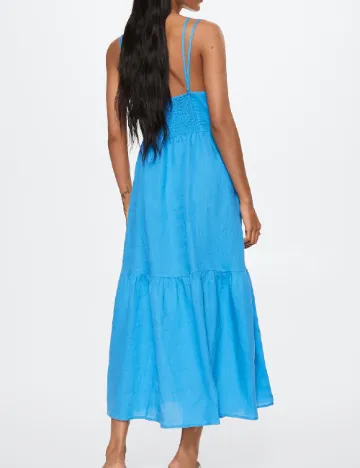 Rochie medie Mango, albastru Albastru