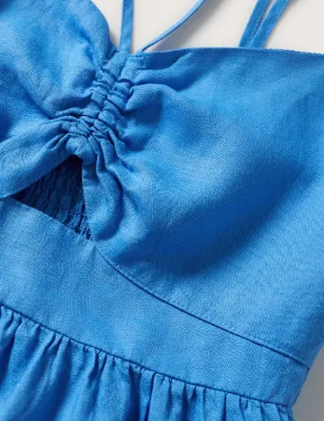 Rochie medie Mango, albastru Albastru