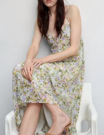 Rochie lunga Mango, mix culori