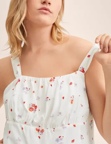 Rochie medie Mango Violeta, alb