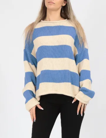 Pulover Vero Moda, alb/albastru