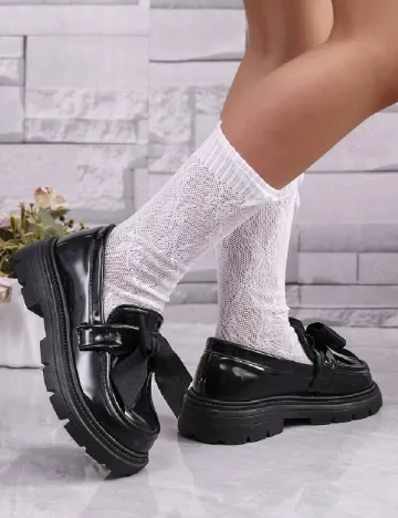 Mocasini Shein Kids, negru