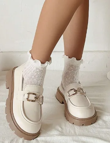 Mocasini Shein Kids, crem