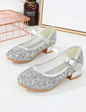 Pantofi Shein Kids, argintiu