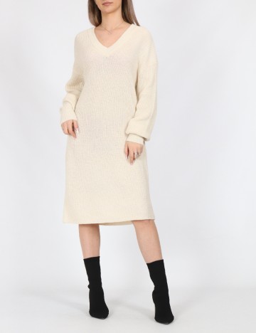 Rochie medie Vero Moda, ecru