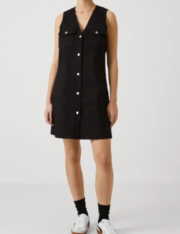 Rochie scurta Pieces, negru Negru