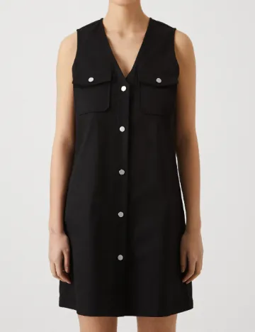 Rochie scurta Pieces, negru Negru