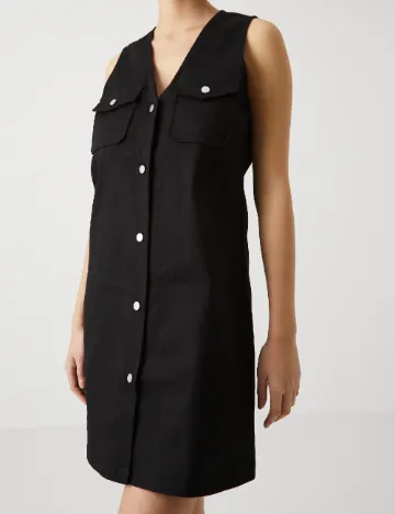 Rochie scurta Pieces, negru Negru