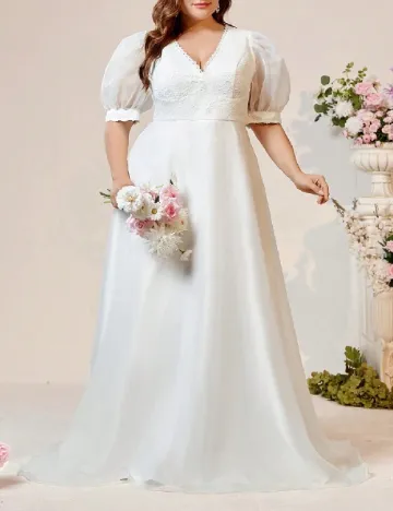 Rochie lunga SHEIN CURVE, alb