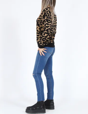 Bluza Vero Moda, negru/maro