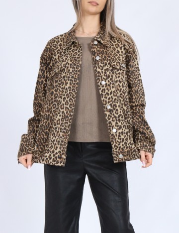 Jacheta Oversize Vero Moda, animal print