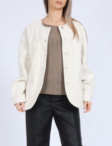 Jacheta Oversize Vero Moda, ecru