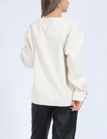 Jacheta Oversize Vero Moda, ecru