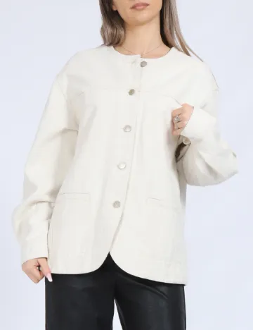 Jacheta Oversize Vero Moda, ecru
