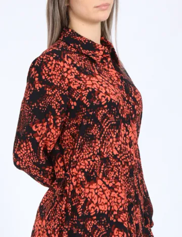 Rochie scurta Vero Moda, negru/caramiziu