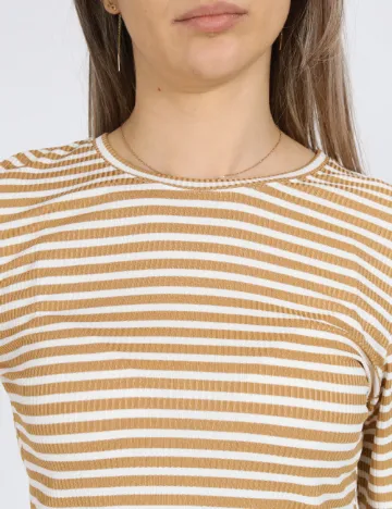 Bluza Vero Moda, maro/alb Maro