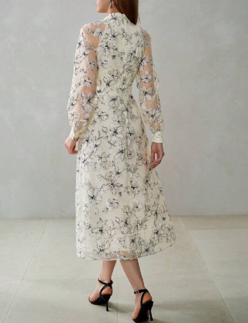 Rochie medie MOTF, crem