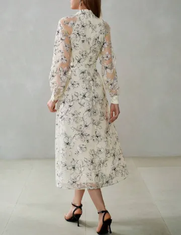 Rochie medie MOTF, crem