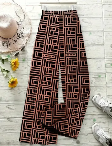 Pantaloni SHEIN, roz/negru