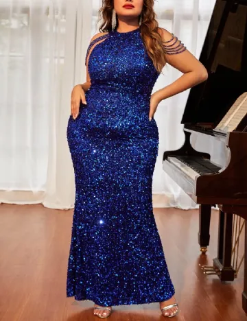 Rochie lunga SHEIN CURVE, albastru