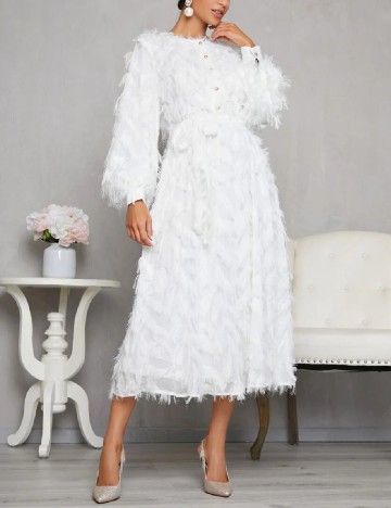 Rochie medie SHEIN, alb