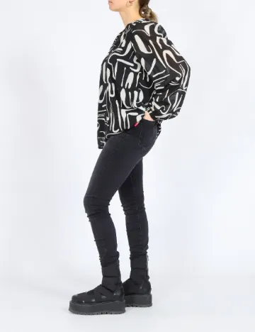 Bluza Only, alb/negru