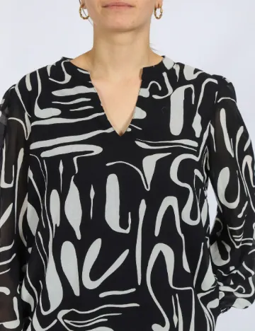 Bluza Only, alb/negru