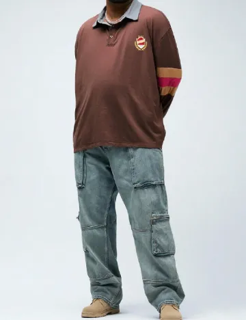 Bluza SHEIN Plus Size Men, maro
