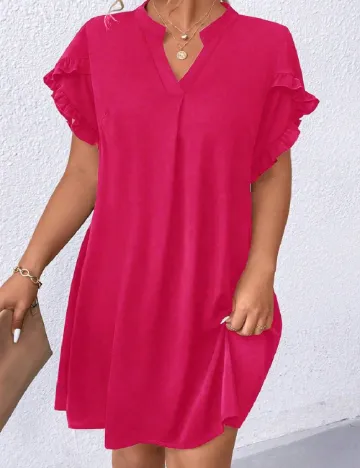 Rochie scurta SHEIN CURVE, roz Roz