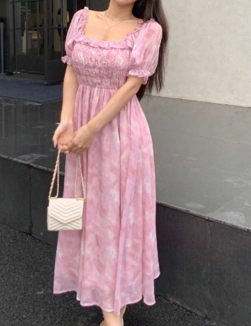 Rochie medie Dazy, roz