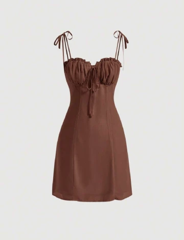 Rochie scurta SHEIN, maro