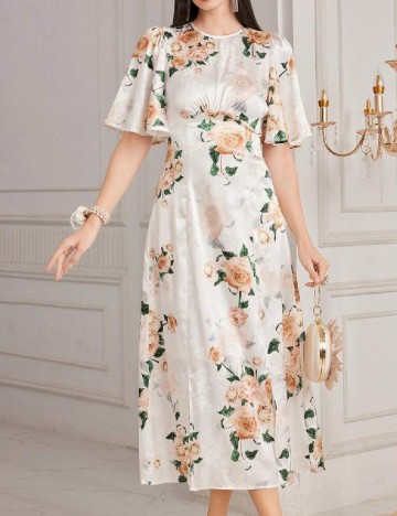 Rochie medie SHEIN, alb