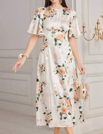 Rochie medie SHEIN, alb Alb