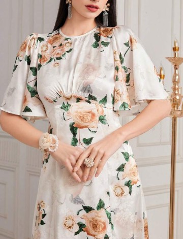 Rochie medie SHEIN, alb