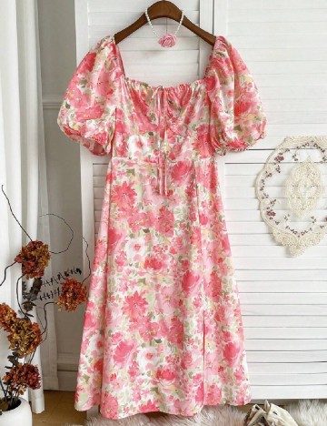 Rochie medie SHEIN CURVE, roz
