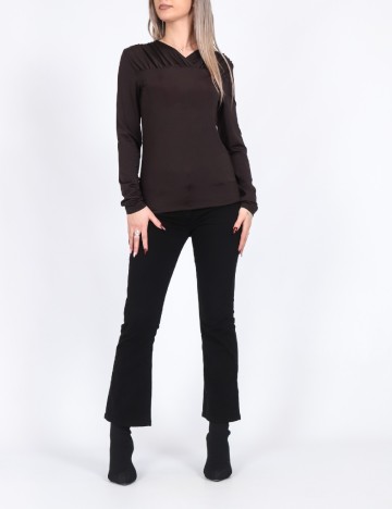 Bluza Vero Moda, maro inchis