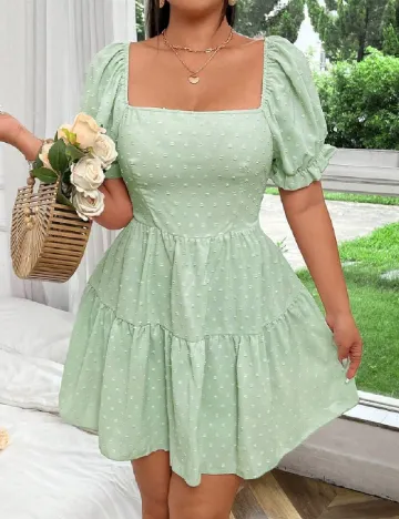 Rochie scurta SHEIN CURVE, verde Verde