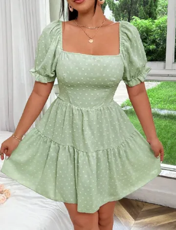 Rochie scurta SHEIN CURVE, verde Verde