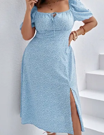 Rochie medie SHEIN CURVE, albastru Albastru