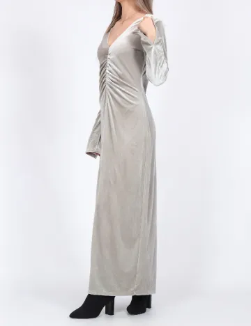 Rochie lunga Pieces, gri