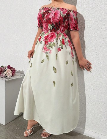 Rochie lunga SHEIN CURVE, mix culori