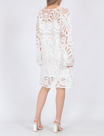 Rochie scurta Pieces, alb