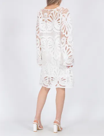 Rochie scurta Pieces, alb
