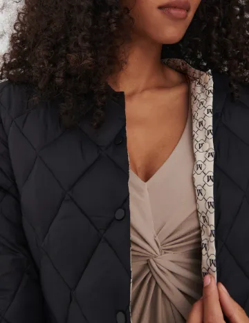 Geaca reversibila Mohito, negru/crem Negru