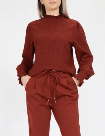 Pantaloni Vero Moda, caramiziu