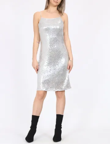 Rochie scurta Jacqueline de Yong, argintiu