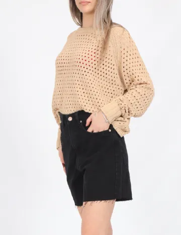 Pantaloni scurti Stradivarius, negru