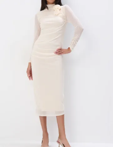 Rochie medie Mohito, crem